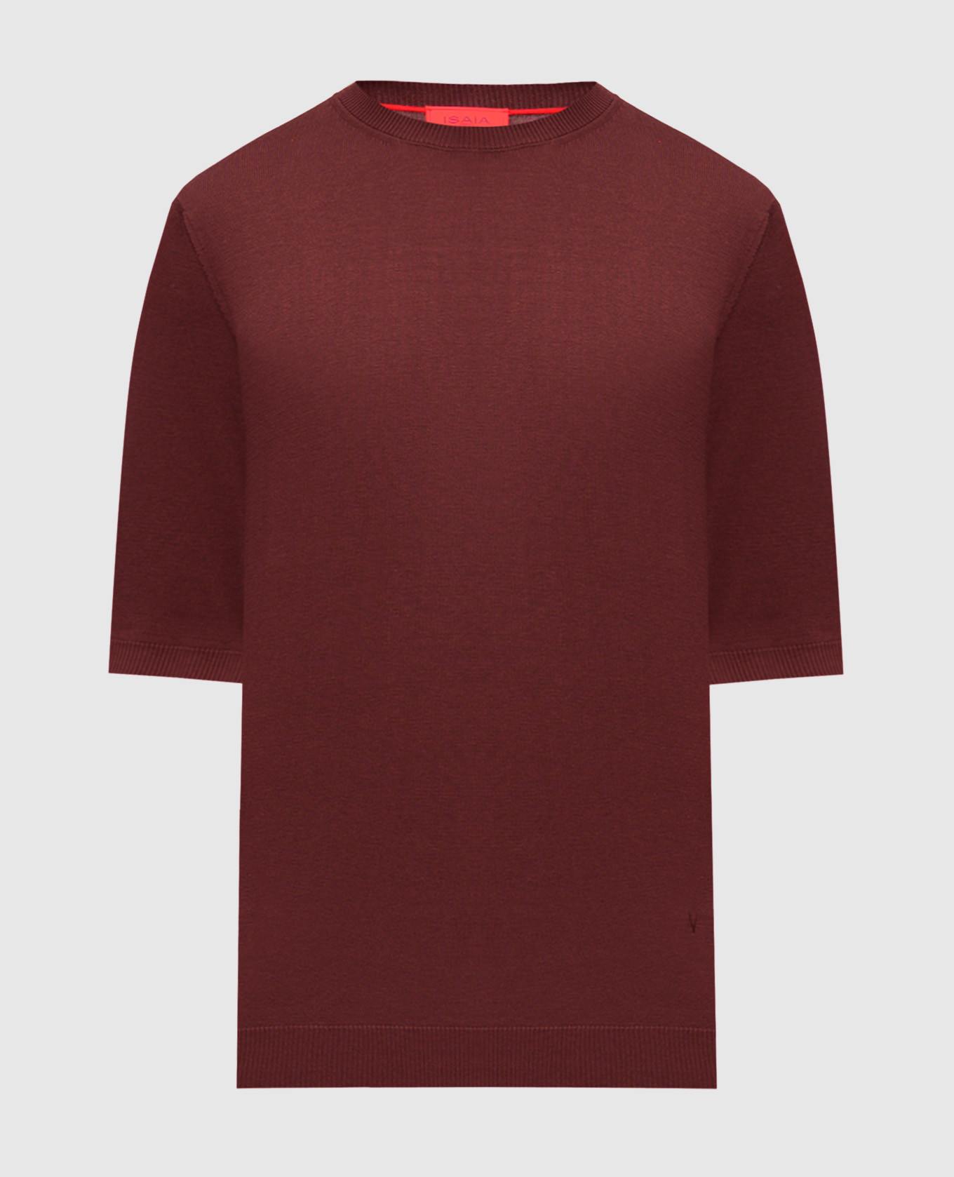 

Коричневая футболка из шелка и кашемира, Коричневый, Футболки