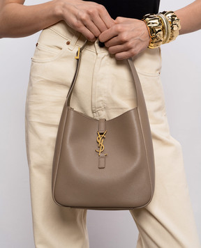 Saint Laurent Коричневая кожаная сумка LE 5À7 850533AAAUQ