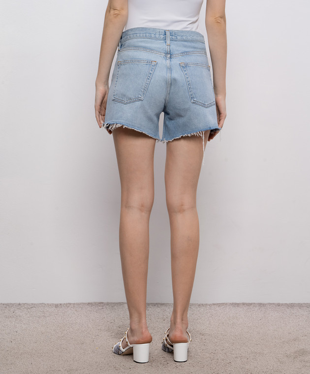 AGOLDE Сині джинсові шорти Comeback з ефектом потертості A90101810 зображення 4