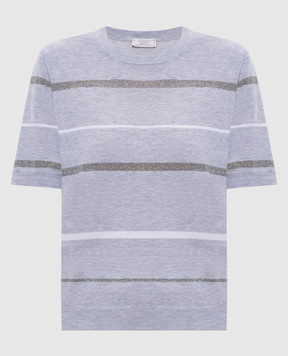 Peserico Сірий топ в смужку A99091F149173M