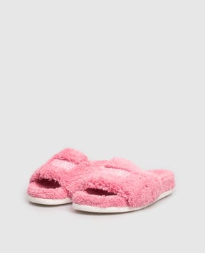 Maison Margiela MM6 Дитячі рожеві шльопанці з логотипом 823932835