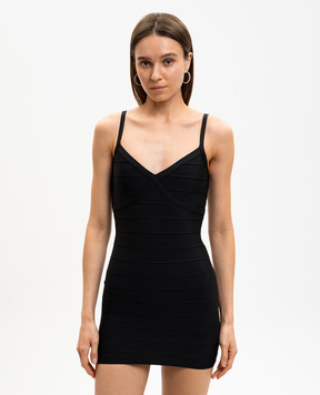 Herve Leger Чорна сукня міні After Party 46HLFT8571193