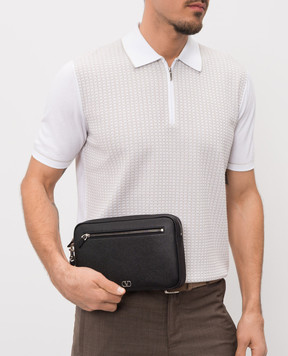 Valentino Чорна шкіряна сумка VLogo 8Y2P0AN8UAG