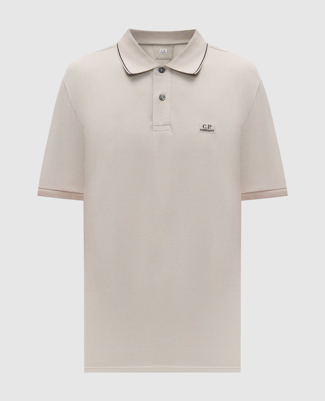 Серое поло с логотипом