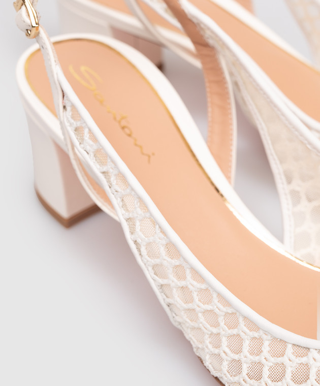 Santoni Білі слінгбеки WDNC72201HA2NGHA зображення 5