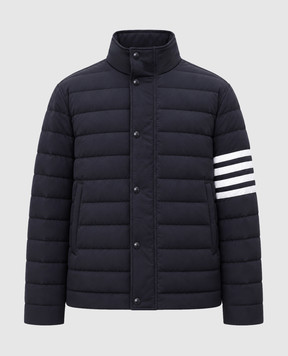 Thom Browne Синяя пуховая стеганная куртка MJD136XF1095