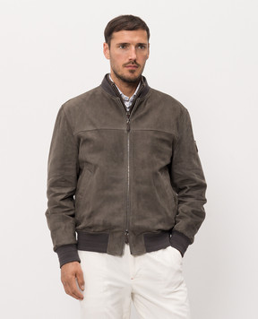 ISAIA Серый замшевый бомбер LW0221PLW67