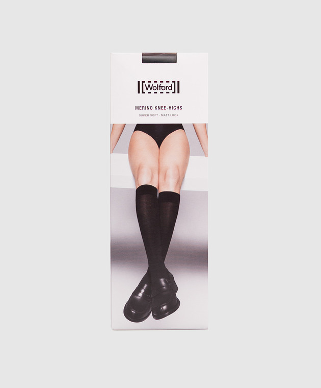 Wolford Чорні гольфи з вовною 31310