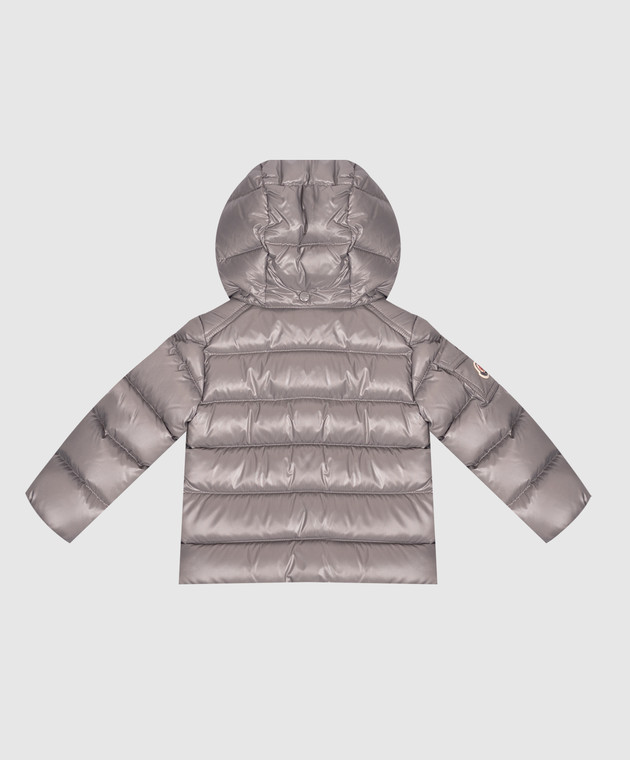 Moncler ENFANT Детская серая пуховая куртка Maya L29511A00018597Z8 изображение 2