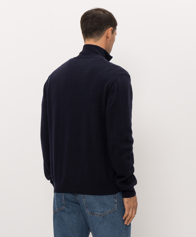 Woolrich Синій кардиган з вовни CFWOKN2064MRUF5094 зображення 4