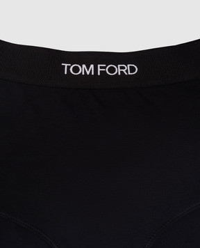 Tom Ford Черные трусики с высокой посадкой с узором логотипа KNJ008JEX011