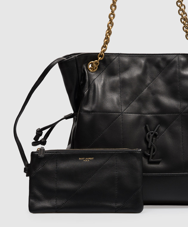 Saint Laurent Черная кожаная сумка-тоут JAMIE A002YZAAB32 изображение 4