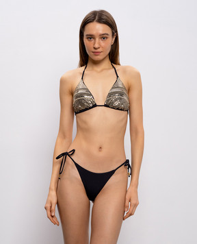 Twinset Чорний ліф від купальника з паєтками 261LBMG22