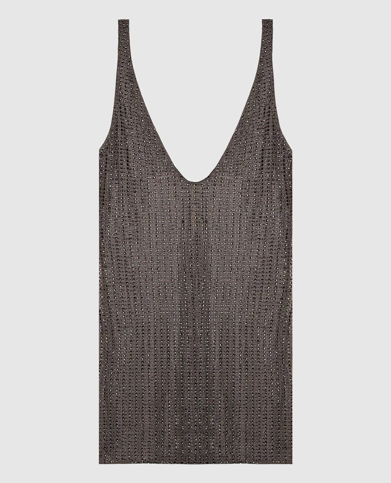 

Серое пляжное платье мини MALIBU с кристаллами, Серый, Пляжные платья и юбки