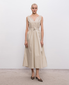 Brunello Cucinelli Бежева сукня міді M0F79A5092