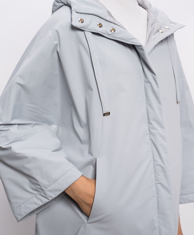 Herno Голубая куртка с капюшоном с логотипом GC00081DR12387SZ изображение 5