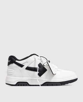 Off-White Білі шкіряні кросівки Out Of Office M189C9L019