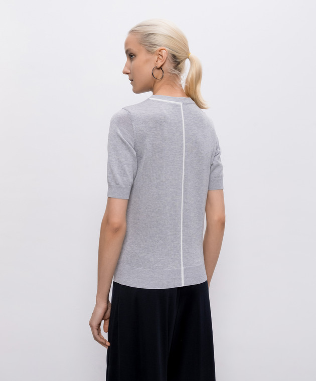 Intoca Серая футболка с манжетами 261SUVINPO0403 изображение 4