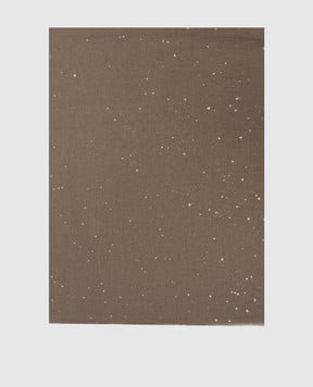 Peserico Коричневий шарф з паєтками A31536C0CC750