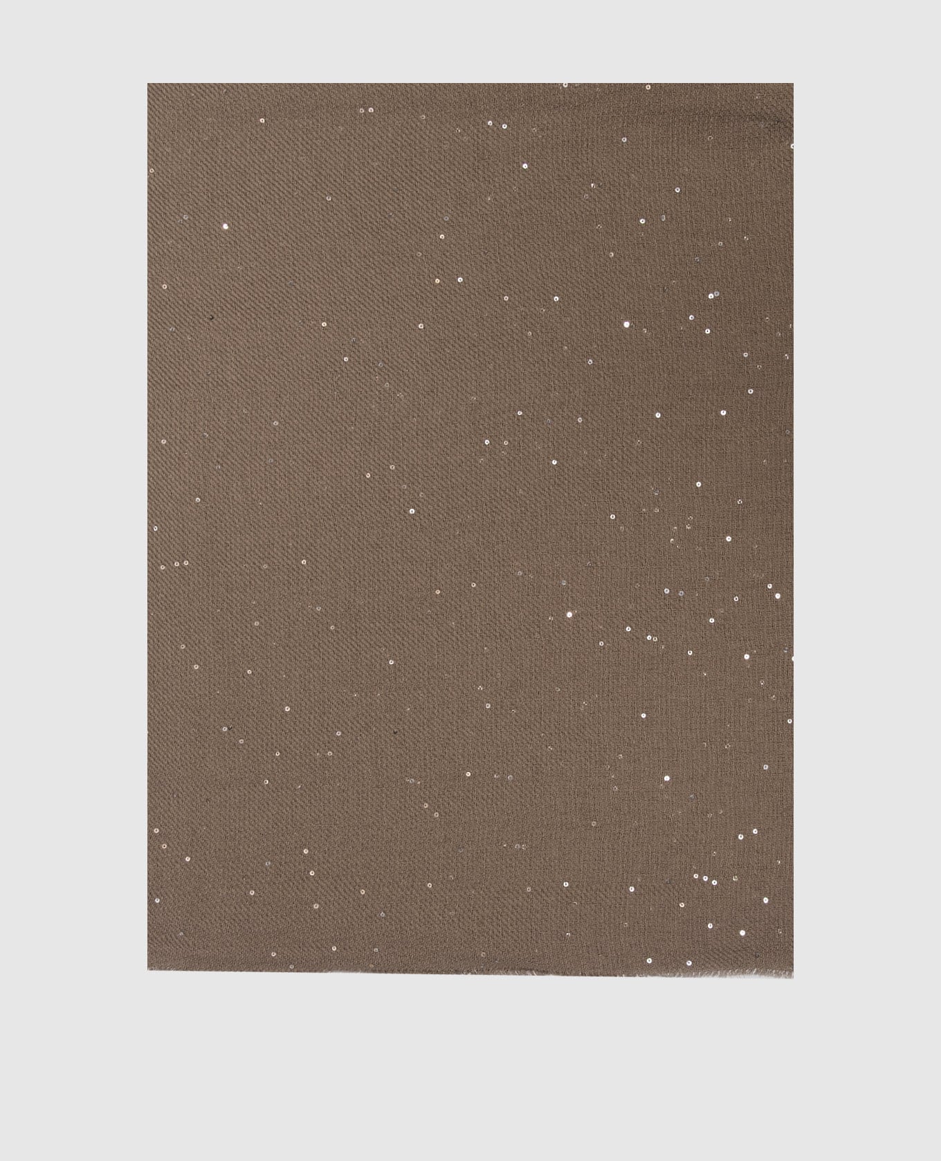 Коричневый шарф с пайетками