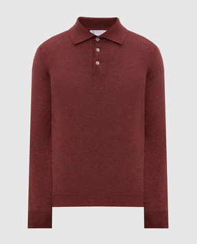 Brunello Cucinelli Поло бордового цвета из кашемира M2200295