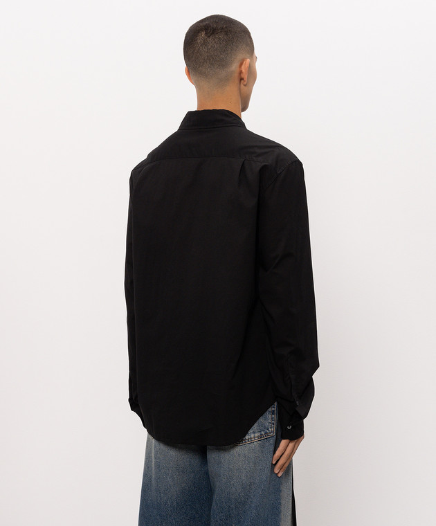 Ann Demeulemeester Чорна сорочка Wessel з вишивкою монограми B0014309FA026 зображення 4