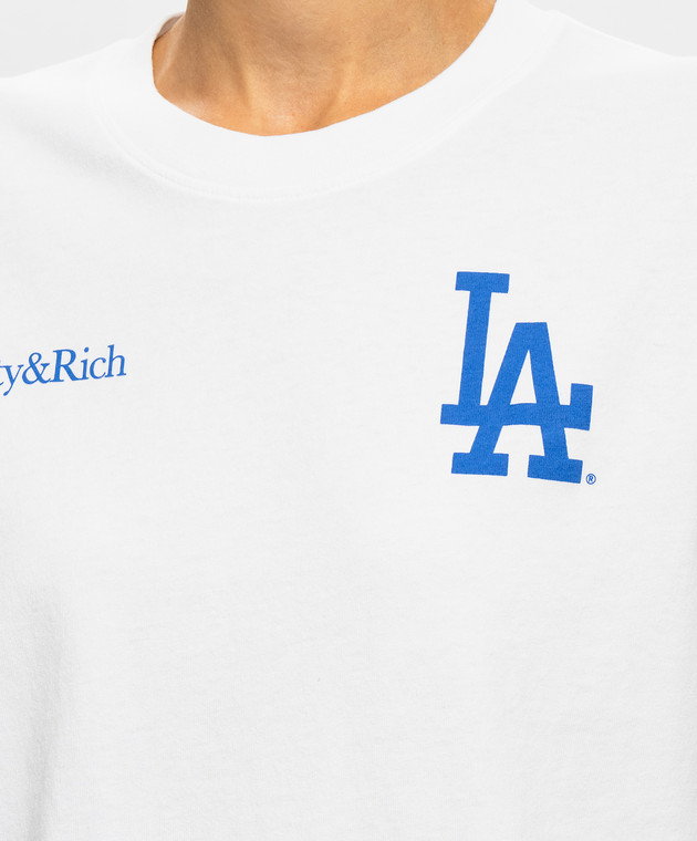 Sporty & Rich Белая футболка Dodgers Serif TO119714669WH01 изображение 5