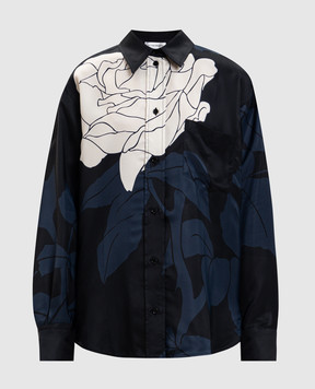 Victoria Beckham Черная блузка в цветочный принт 1224WSH005278R