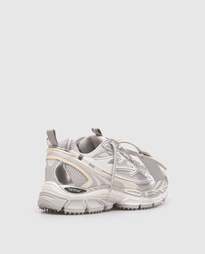 Off-White Серые комбинированные кроссовки Be Right Back с фактурным патчем логотипа OMIA295C99FAB001