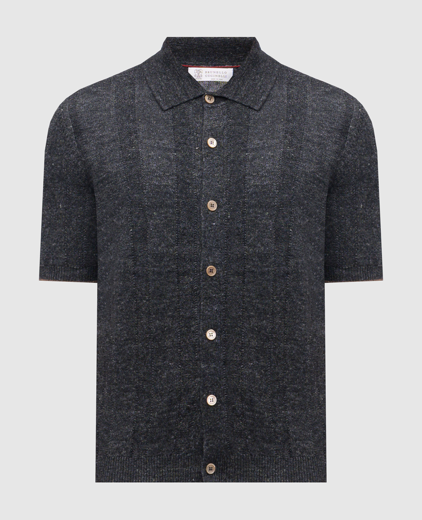 Серая рубашка с льном