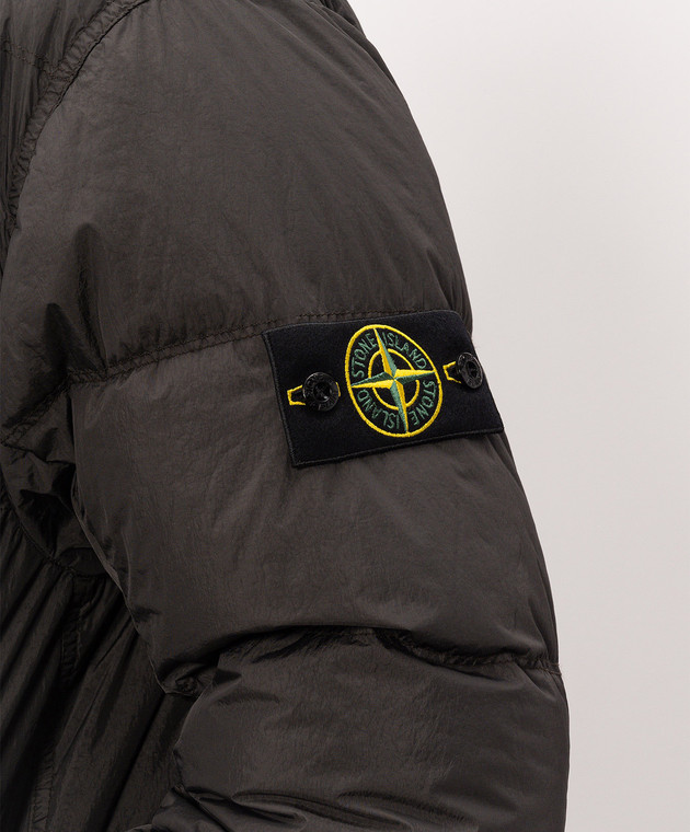 Stone Island Сірий пуховик з патчем логотипа L2S154100037S0A23 зображення 5