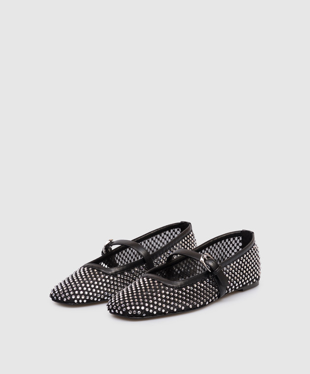 Stuart Weitzman Чорні балетки Bareitall з кристалами SN800 зображення 2