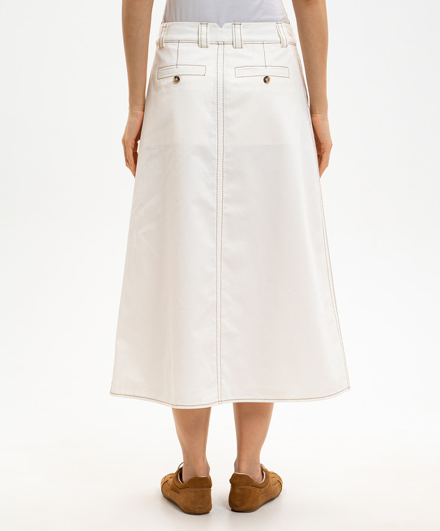 Ami Paris Біла спідниця FSK457CO0214 зображення 4