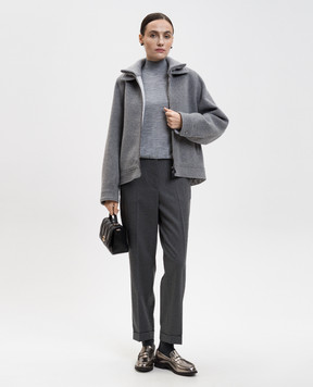 Peserico Сірий меланжевий гольф з вовни S99425F1809770