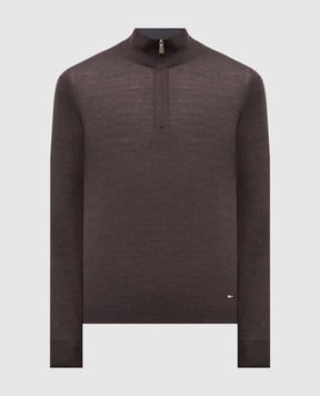 Enrico Mandelli Коричневый джемпер из шерсти 2K064A5270