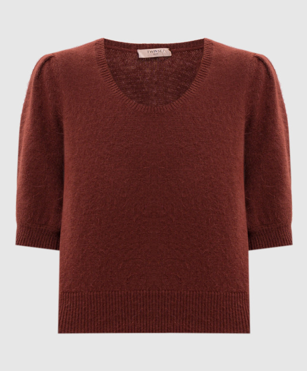 Twinset Терракотовый джемпер с шерстью 262TP3260
