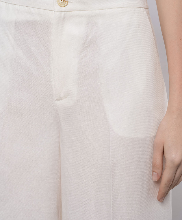 Twinset Білі штани з льоном 261TP2454 зображення 5