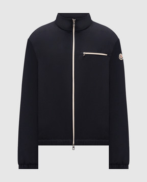 Moncler Синя спортивна куртка з патчем логотипа L20911A00049599LT