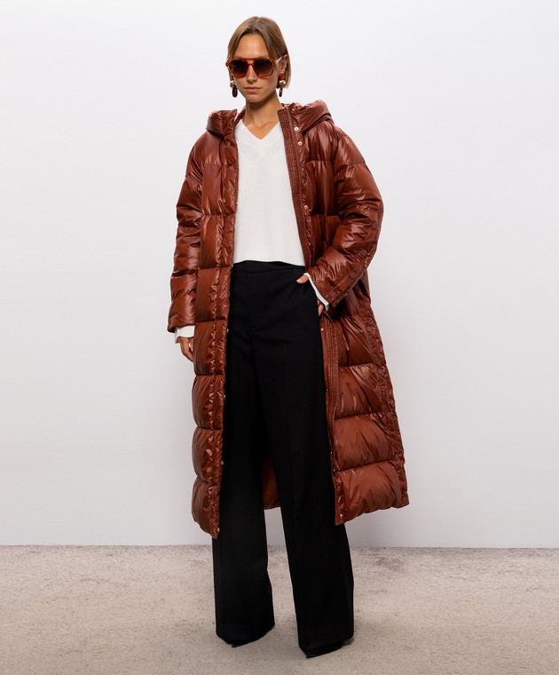 Twinset Терракотовый пуховик 262TP2650 изображение 2
