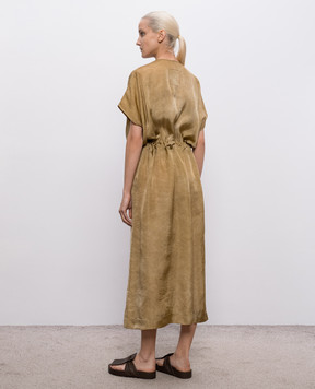 UMA WANG Коричнева сукня міді Acre UW5007