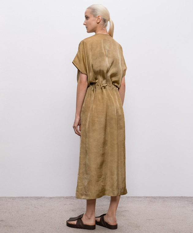 UMA WANG Коричнева сукня міді Acre UW5007 зображення 3