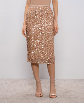 Max Mara Weekend Бежева спідниця WKDOCCHIO з паєтками WKDOCCHIO