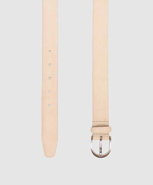 Pini Parma Бежевий замшевий ремінь BELTSUEBEI зображення 3