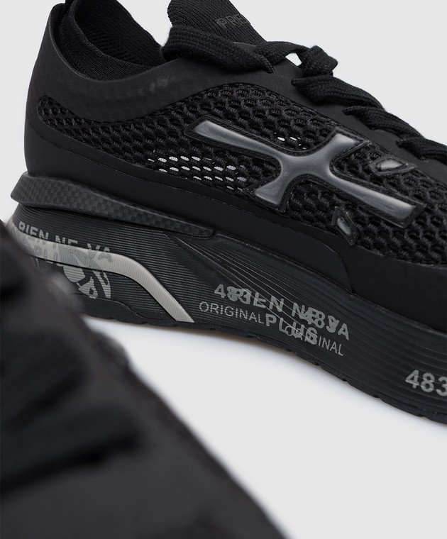 Premiata Чорні кросівки MOERUN з фактурною емблемою MOERUN01 зображення 5