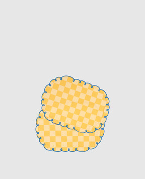 Bitossi Home Набор желтых столовых ковриков в клетку DAM00001