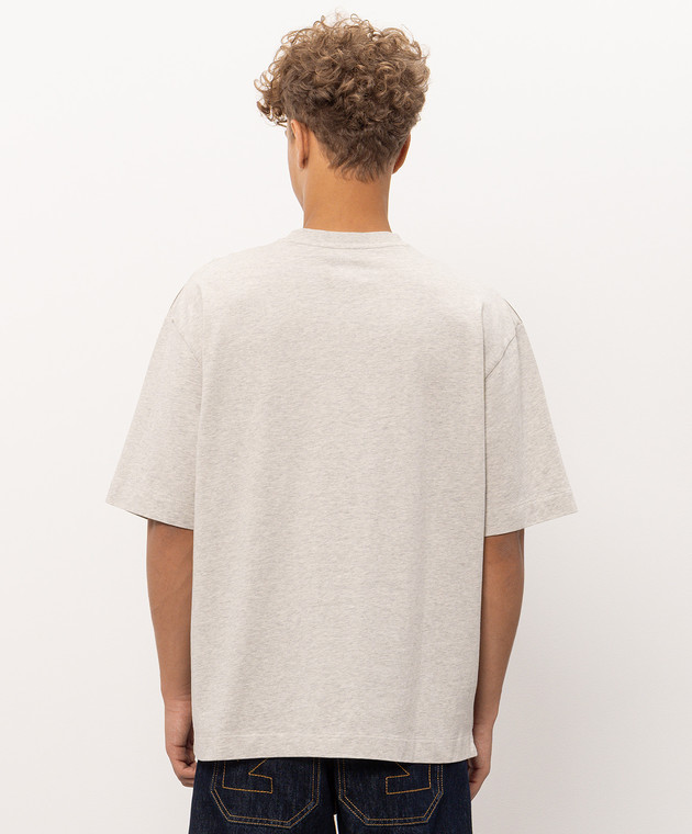 Off-White Сіра футболка з принтом логотипа 44MAA120F26J01D зображення 4