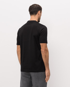 Canali Чорна футболка з бавовни MJ00002T0922