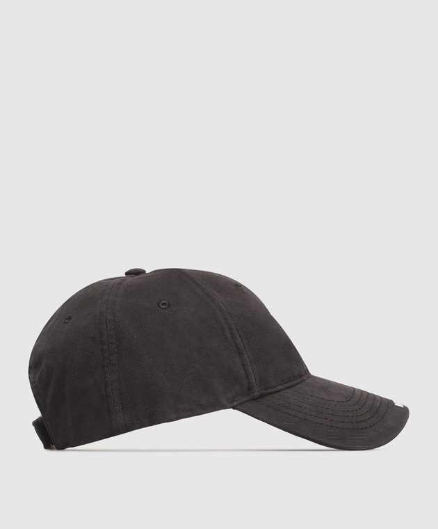 Vetements Черная кепка с вышивкой логотипа UE76CA324Bm изображение 3