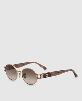 Linda Farrow Золотые очки Phoebe с позолотой LFL1657C3SUN