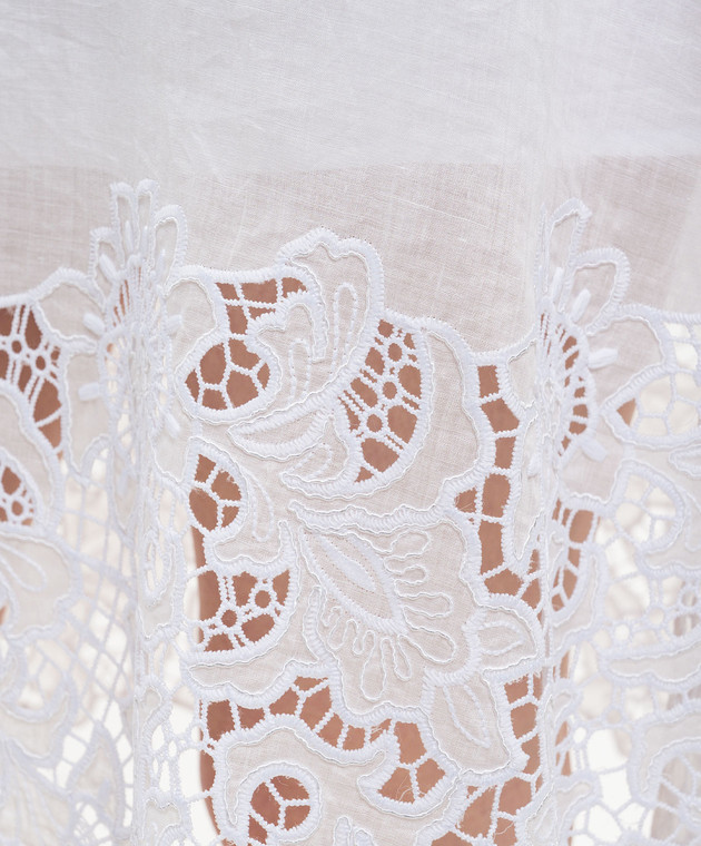 Max Mara Белое платье-рубашка MELA из рамы с вышивкой MSTMELA изображение 4